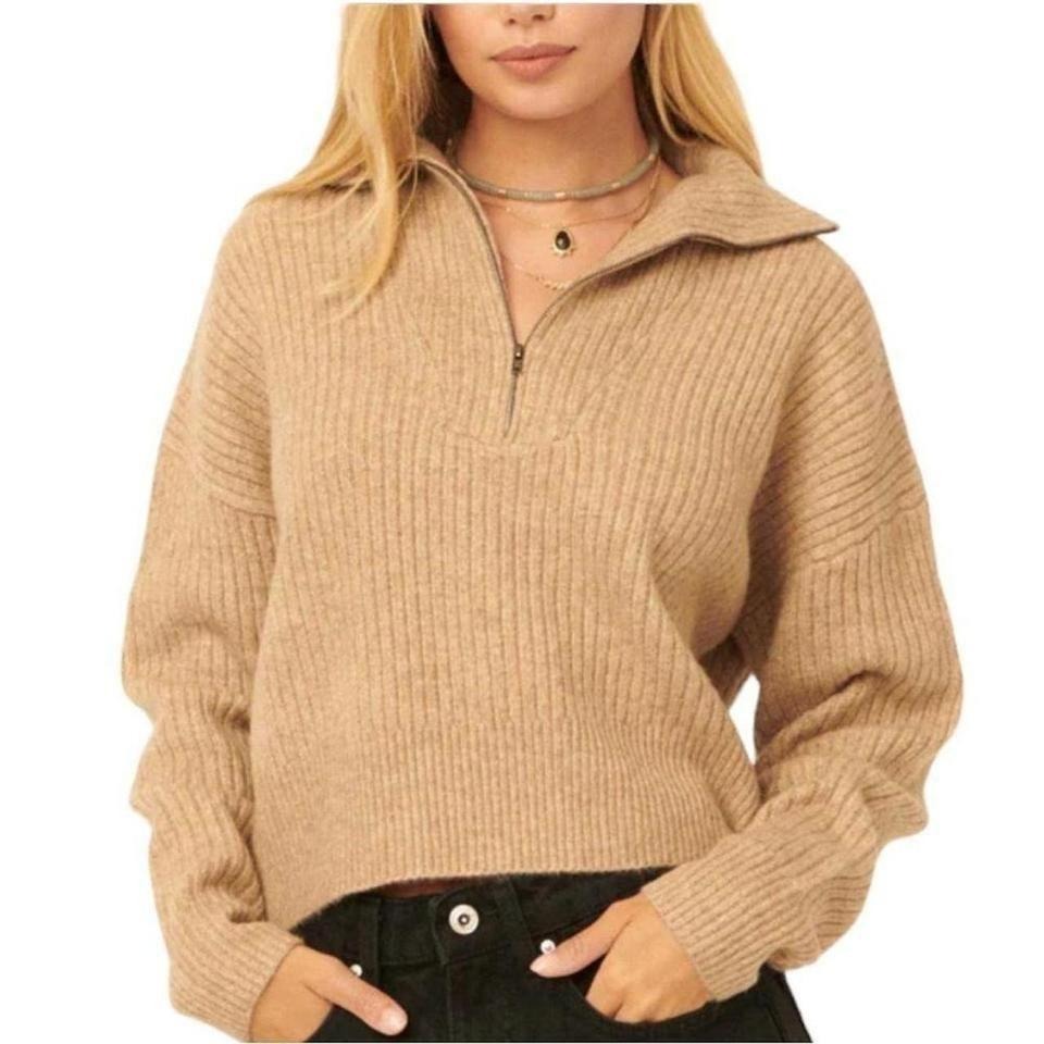 Nwt Nine West Tan V Neck Sweater Size Xl